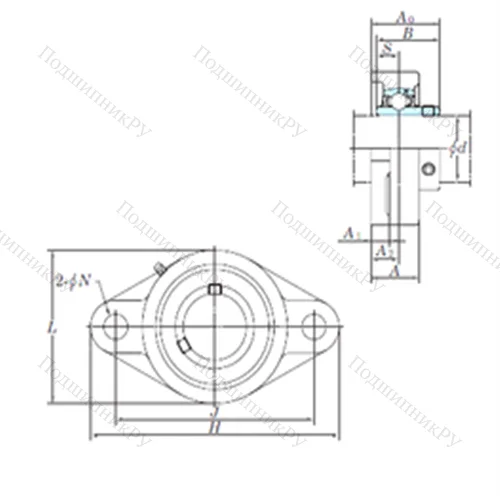Подшипниковый узел шариковый радиальный UCFL 215-48 от производителя  KOYO