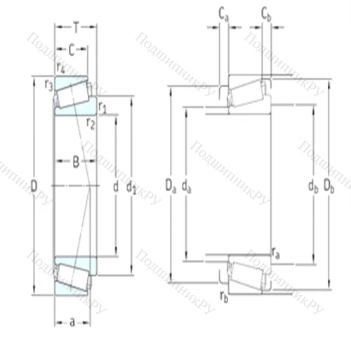 Подшипник роликовый радиально-упорный 32206J 2/Q от производителя  SKF Подшипник роликовый радиально-упорный 32206J 2/Q от производителя  SKF
