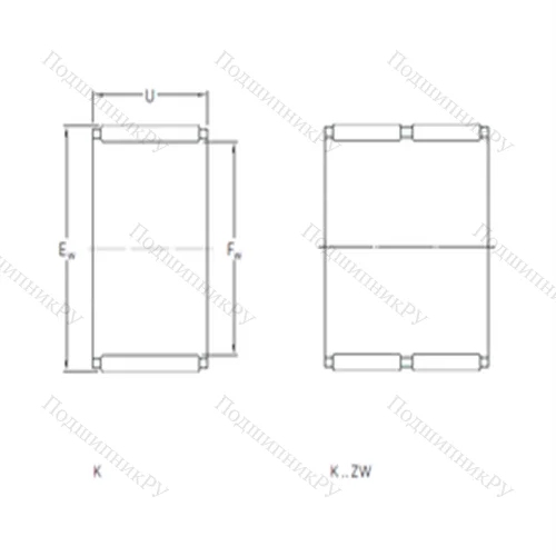 Подшипник игольчатый радиальный K 58x65x36ZW от производителя  SKF