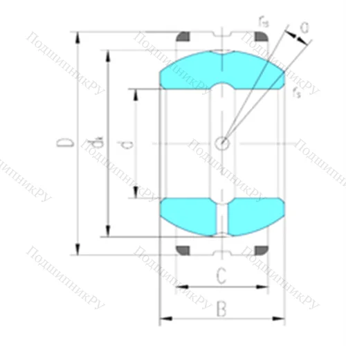 Подшипник скольжения сферический GEC 340XS от производителя  LS