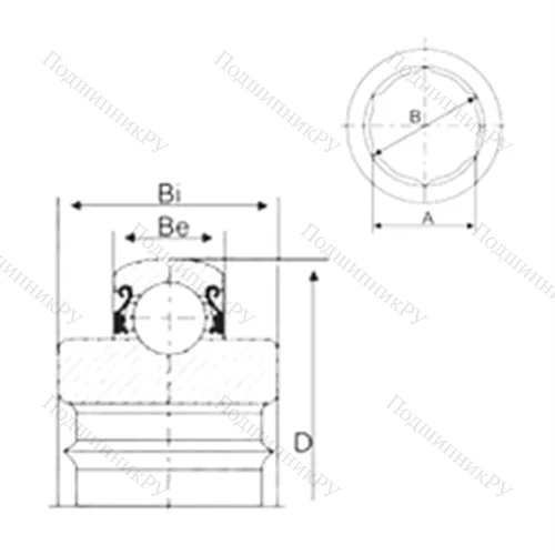 Подшипник шариковый радиальный 204KRRB 2 от производителя  CYSD