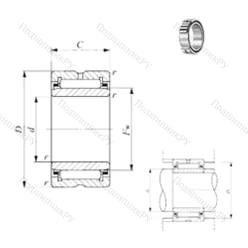Подшипник игольчатый радиальный TAFI 355020