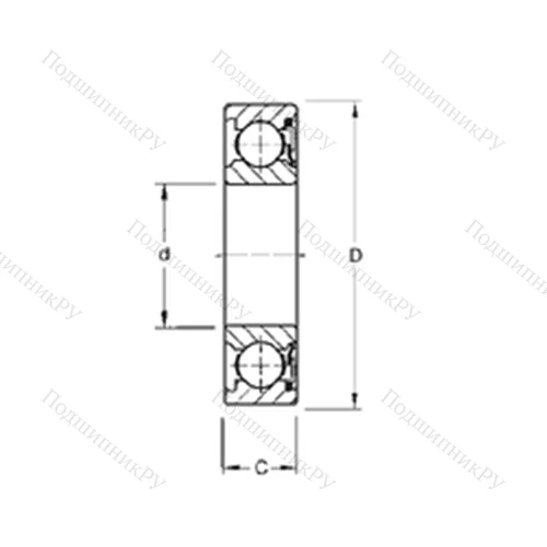 Подшипник шариковый радиальный 211NP