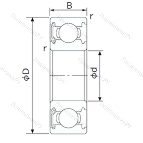 Подшипник шариковый радиальный 1641-RS от производителя  CYSD