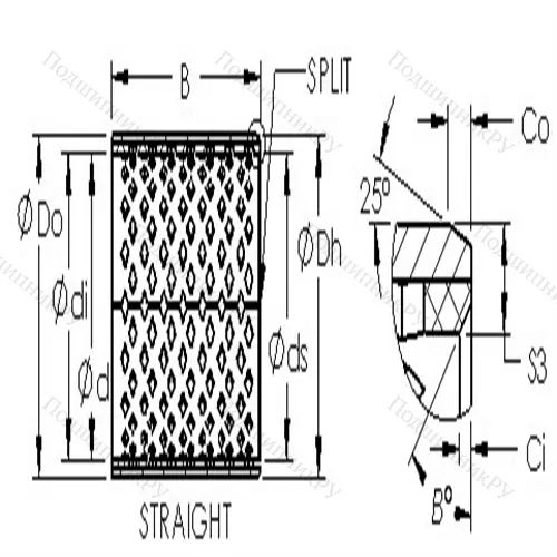 Втулка скольжения AST 090 25060 от производителя  AST
