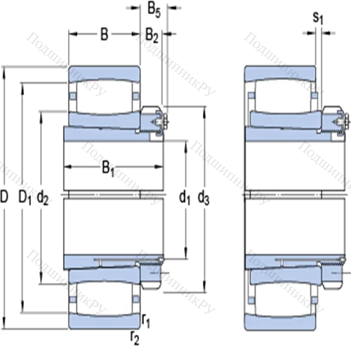 Тороидальные роликоподшипники CARB® на закрепительной втулке C 30/630 KM + OH 30/630 H от производителя  SKF Тороидальные роликоподшипники CARB® на закрепительной втулке C 30/630 KM + OH 30/630 H от производителя  SKF