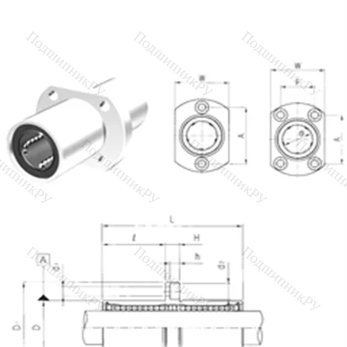 Подшипник шариковый линейный LMHM 12 от производителя  Samick