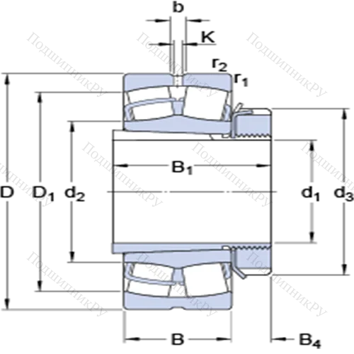 Сферические роликоподшипники на закрепительной втулке 23224 CCK/W 33 + H 2324