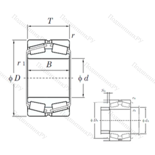 Подшипник роликовый радиально-упорный 45396