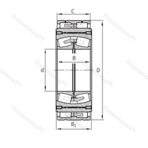 Подшипник роликовый радиальный самоцентрирующийся Z-534669.04.DRGL от производителя  FAG