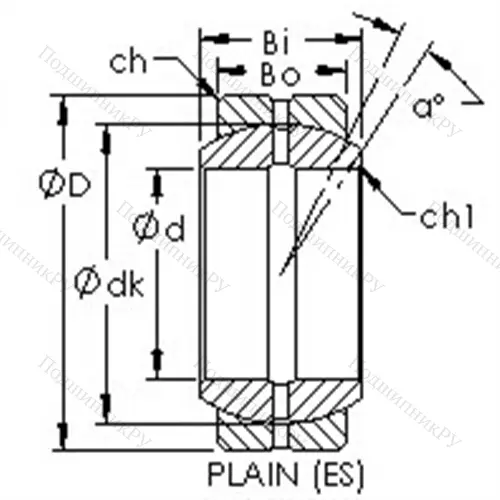 Подшипники скольжения, дюймовая серия GEZ 228ES от производителя  AST