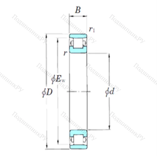 Подшипник роликовый радиальный 3NCN 1030