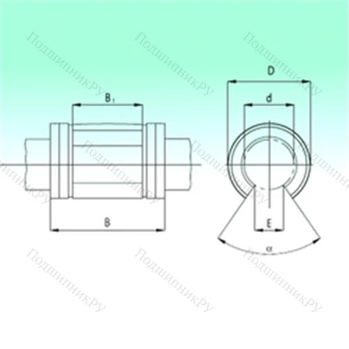 Подшипник шариковый линейный KNO 1232-PP от производителя  NBS