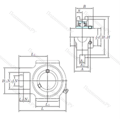 Подшипниковый узел шариковый радиальный UCST 208H 1S 6 от производителя  KOYO