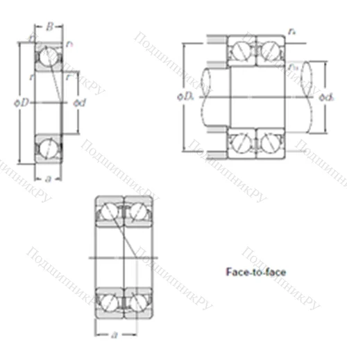 Подшипник шариковый радиально-упорный 7215DF