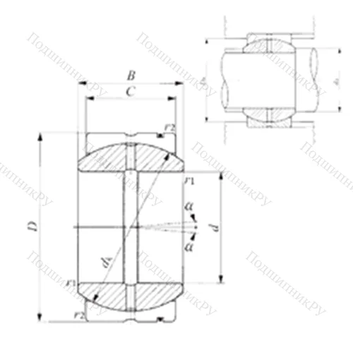 Подшипник скольжения сферический SB 10016088 от производителя  IKO
