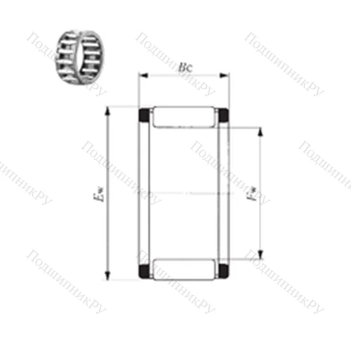 Подшипник игольчатый радиальный KT 223215 EG от производителя  IKO