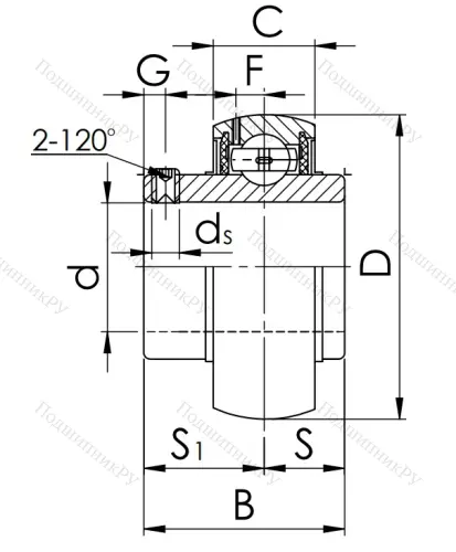 Корпусный подшипник UC 218 в Екатеринбурге Корпусный подшипник UC 218 в Екатеринбурге