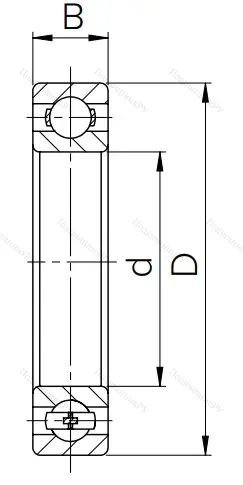 Шариковый однорядный подшипник 80106 (6006 ZZ) в Екатеринбурге
