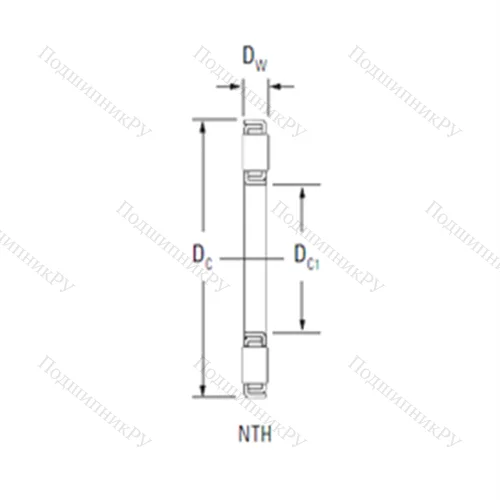 Подшипник роликовый упорный NTH-3864 от производителя  TIMKEN