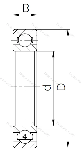 Шариковый однорядный подшипник 308 (6308) в Екатеринбурге