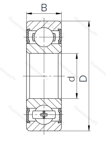 Шариковый однорядный подшипник 6-1180305 AC 17 в Екатеринбурге