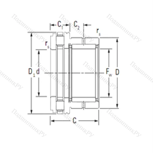 Подшипник комбинированный NAXR 50 от производителя  TIMKEN Подшипник комбинированный NAXR 50 от производителя  TIMKEN