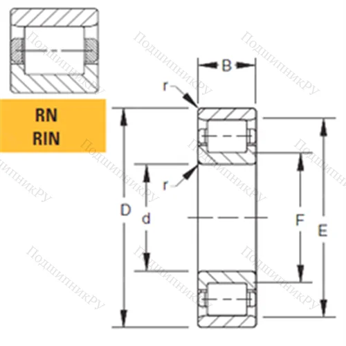 Подшипник роликовый радиальный 340RN 30