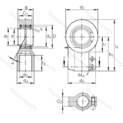Подшипник скольжения сферический GIHNRK 80 LO