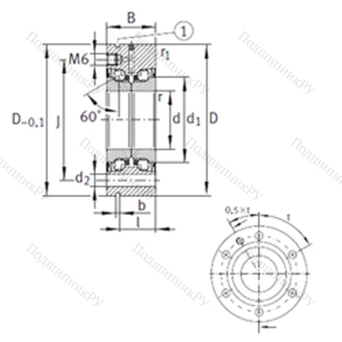 Подшипник шариковый упорно-радиальный ZKLF 40100-2RS-PE от производителя  INA