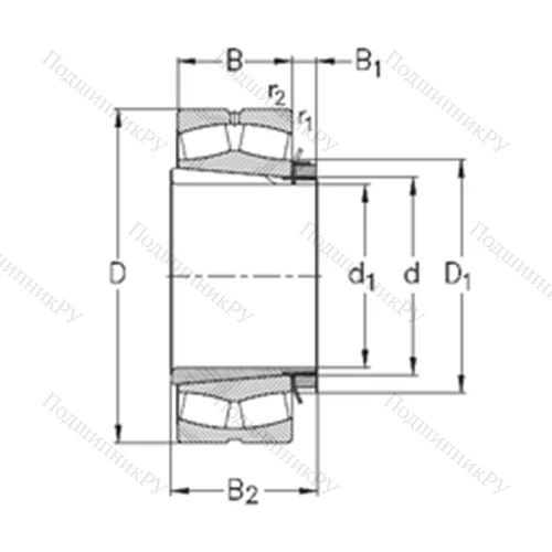 Подшипник роликовый радиальный самоцентрирующийся 232/500-K-MB-W 33+OH 32/500-H от производителя  NKE
