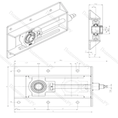 Подшипниковый узел шариковый радиальный EXT 212+WB от производителя  SNR