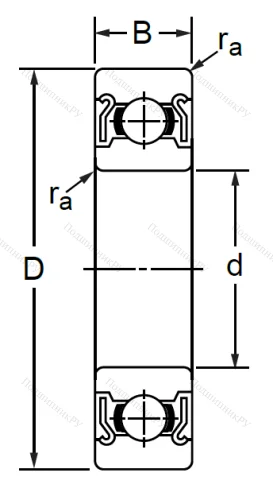 Однорядный шариковый подшипник SS 6911 ZZ (1000911 ZZ Ю ГОСТ) в Екатеринбурге