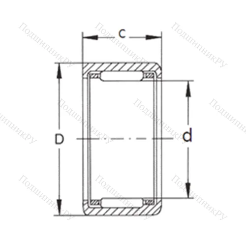 Подшипник игольчатый радиальный HK 3232 от производителя  FBJ