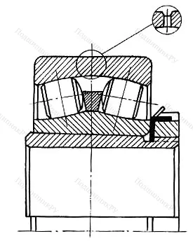 Подшипник  3353732 (23136K+H 3136) размер 160x300x96/131 от производителя  ГПЗ-11
