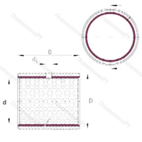 Подшипник скольжения EGB 4540-E 50 от производителя  INA Подшипник скольжения EGB 4540-E 50 от производителя  INA