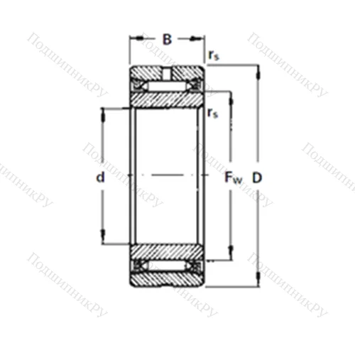 Подшипник игольчатый радиальный NA 1055 от производителя  TIMKEN
