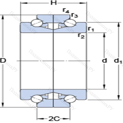 Прецизионные двойные упорно-радиальные шарикоподшипники BTW 90 CTN 9/SP от производителя  SKF