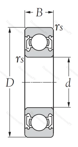 Однорядный шариковый подшипник 6808 ZZ от производителя  KSM