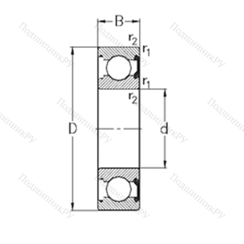 Подшипник шариковый радиальный 61801-2RSR от производителя  NKE