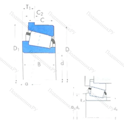 Подшипник роликовый радиально-упорный 644/632B от производителя  TIMKEN