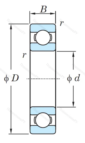 Однорядный шариковый подшипник 6020 C 3 от производителя  KOYO