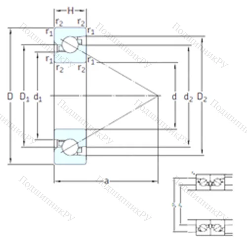 Подшипник шариковый упорно-радиальный BSA 202 CG от производителя  SKF