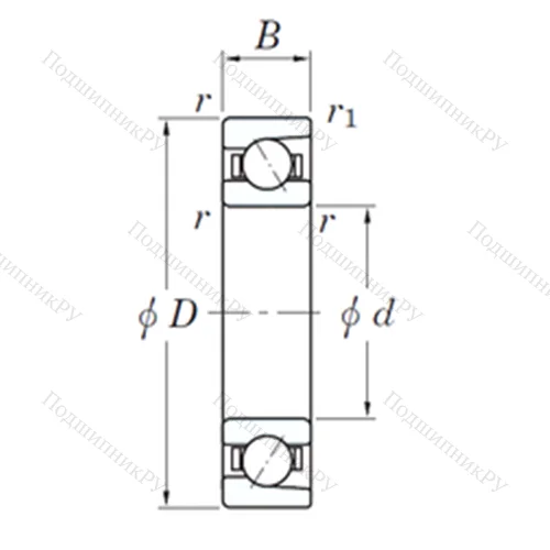 Подшипник шариковый радиально-упорный 3NC 7004 FT
