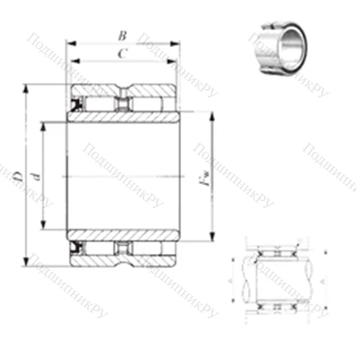 Подшипник игольчатый радиальный GBRI 487232 U от производителя  IKO