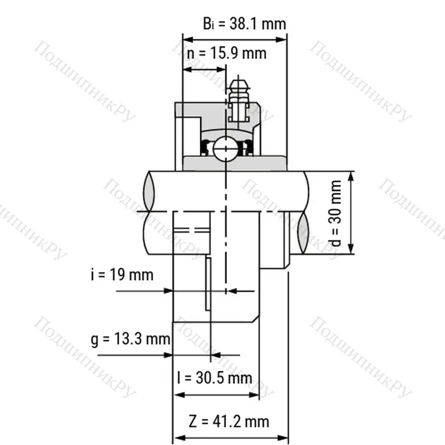 Подшипниковый узел SS-UCFLPL 206-W - Вал: 30 мм