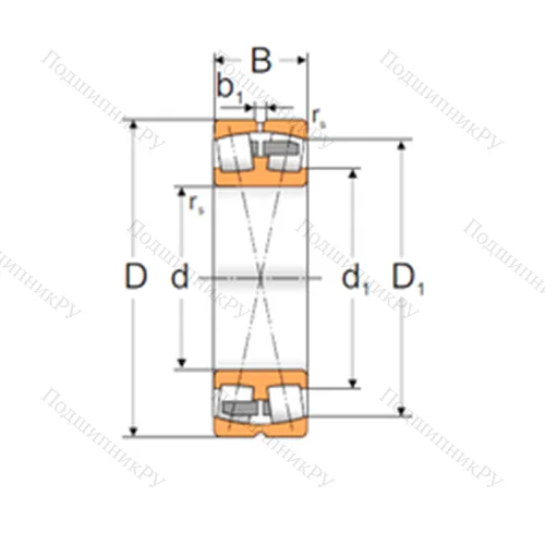 Подшипник роликовый радиальный самоцентрирующийся 23222 MBW 33