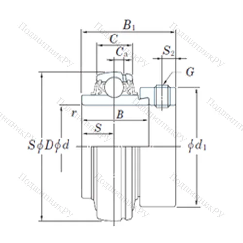 Подшипник шариковый радиальный NA 209-27 от производителя  KOYO