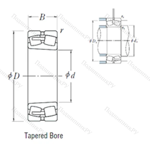 Подшипник роликовый радиальный самоцентрирующийся 23168CAKE 4