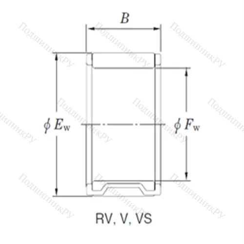 Подшипник игольчатый радиальный RV 455325P от производителя  KOYO